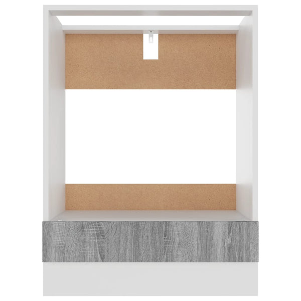 Grauer Ofenschrank Pompilas 60x46x81,5cm (Holz)