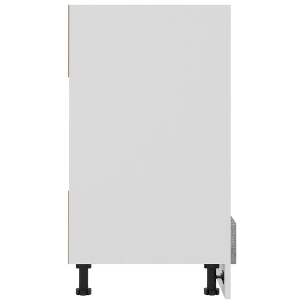 Grauer Ofenschrank Pompilas 60x46x81,5cm (Holz)