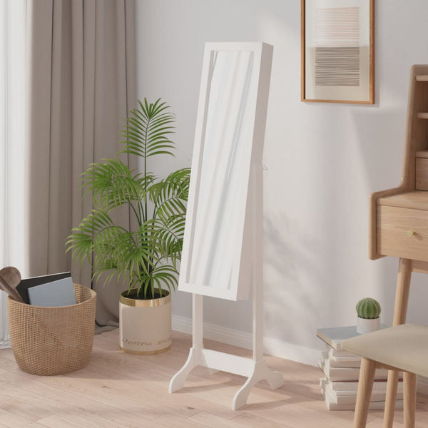 Valkoinen vapaasti seisova peili Geamanu 34x37x146cm
