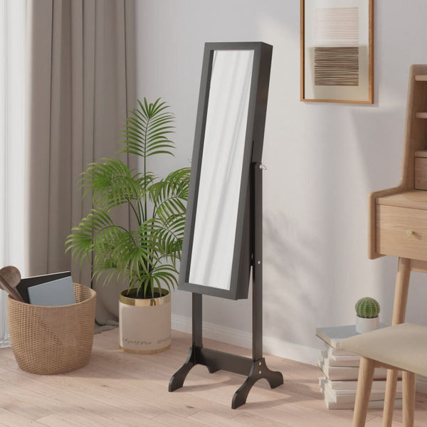 Musta vapaasti seisova peili Geamanu 34x37x146cm
