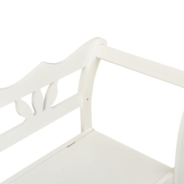 Sitzbank weiß 107x45x75,5cm (Fichte)