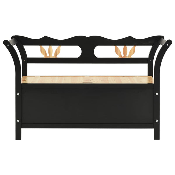 Musta penkki Asibe 107x45x75,5cm (kuusi)