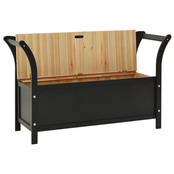 Musta penkki Asibe 107x45x75,5cm (kuusi)