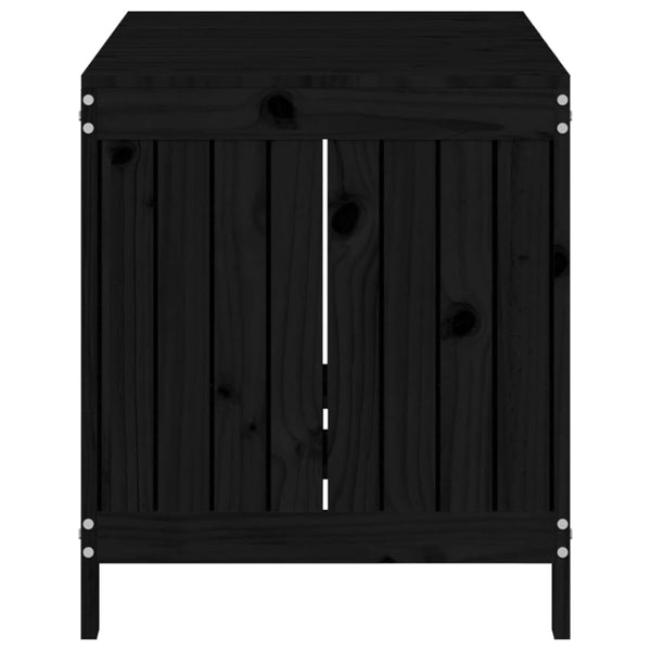Schwarze Aufbewahrungsbox Brittni 121x55x64cm (Kiefer)