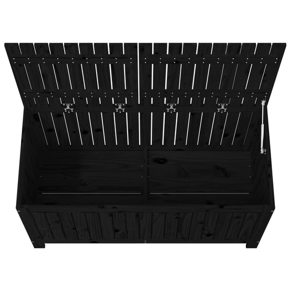 Schwarze Aufbewahrungsbox Brittni 121x55x64cm (Kiefer)