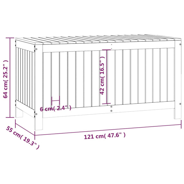 Schwarze Aufbewahrungsbox Brittni 121x55x64cm (Kiefer)
