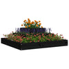 Schwarzer Blumenkasten Zamfira 80x80x27cm (Kiefer)