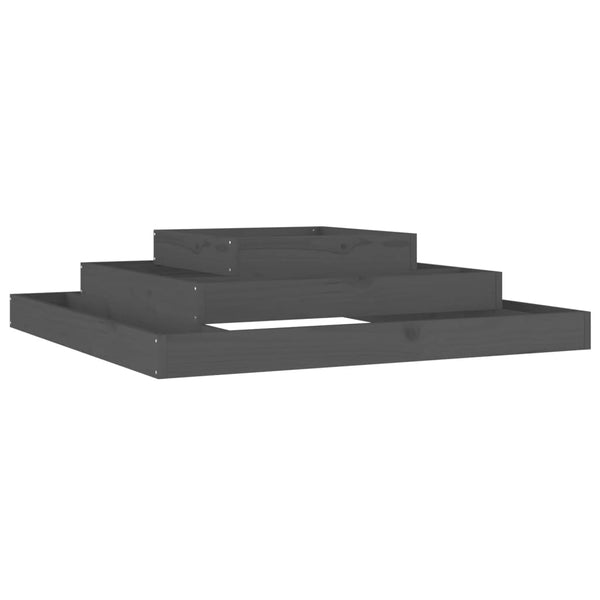 Grauer Blumenkasten Zamfira 110x110x27cm (Kiefer)