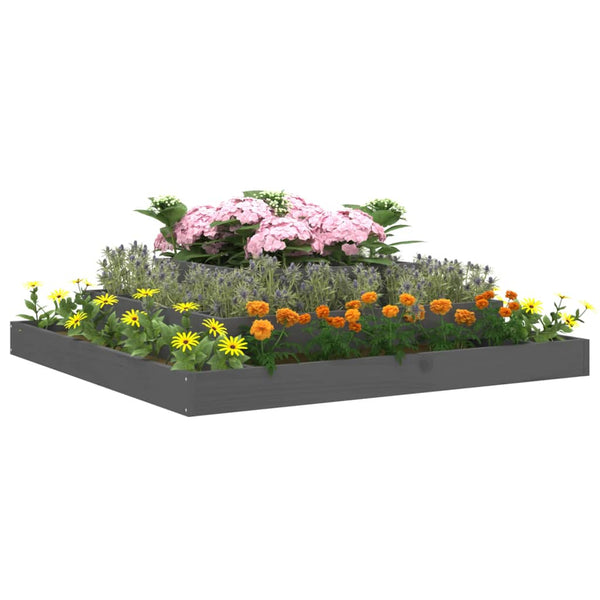 Grauer Blumenkasten Zamfira 110x110x27cm (Kiefer)