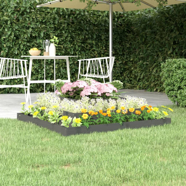 Grauer Blumenkasten Zamfira 110x110x27cm (Kiefer)