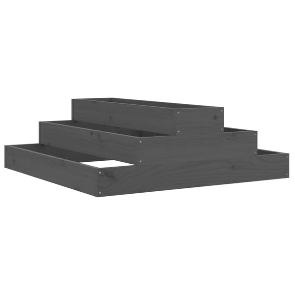 Grauer Blumenkasten Penelopia 80x80x27cm (Kiefer)