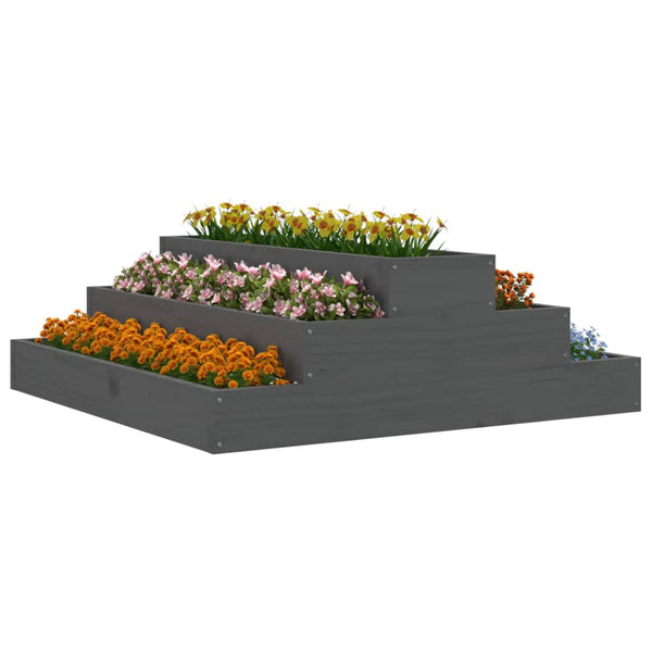 Grauer Blumenkasten Penelopia 80x80x27cm (Kiefer)
