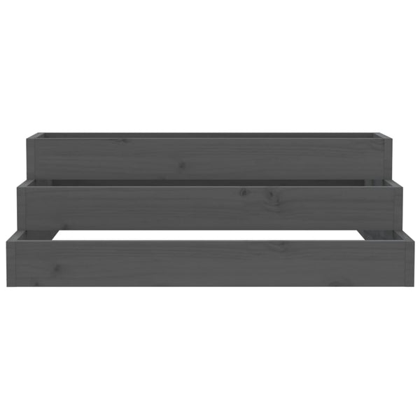 Grauer Blumenkasten Penelopia 80x80x27cm (Kiefer)