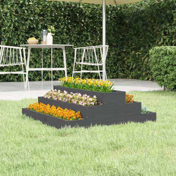 Grauer Blumenkasten Penelopia 80x80x27cm (Kiefer)