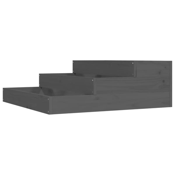 Grauer Blumenkasten Cianeta 78x78x27cm (Kiefer)