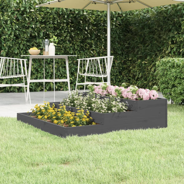 Graues Blumenbeet Cianeta 107x107x27cm (Kiefer)