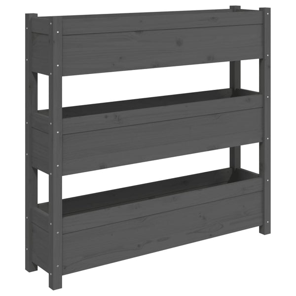 Grauer Blumenkasten Anci 112x25x104,5cm (Kiefer)