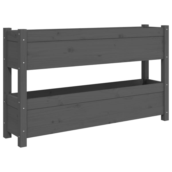 Grauer Blumenkasten Anci 112x25x66cm (Kiefer)