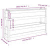 Grauer Blumenkasten Anci 112x25x66cm (Kiefer)