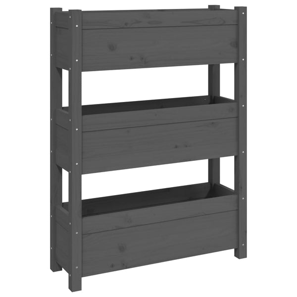 Grauer Blumenkasten Anci 77x25x104,5cm (Kiefer)