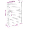 Grauer Blumenkasten Anci 77x25x104,5cm (Kiefer)
