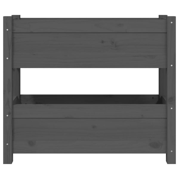 Grauer Blumenkasten Anci 77x25x66cm (Kiefer)