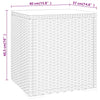 Grauer Beistelltisch Malos 40x37x40,5cm (Polyrattan und gehärtetes Glas)