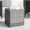 Grauer Beistelltisch Malos 40x37x40,5cm (Polyrattan und gehärtetes Glas)