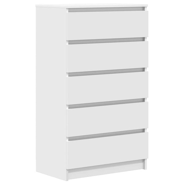Weißer Schubladenschrank Panaiti 60x36x103cm (Holz)