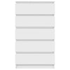 Weißer Schubladenschrank Panaiti 60x36x103cm (Holz)
