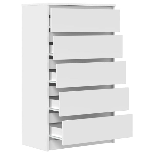 Weißer Schubladenschrank Panaiti 60x36x103cm (Holz)