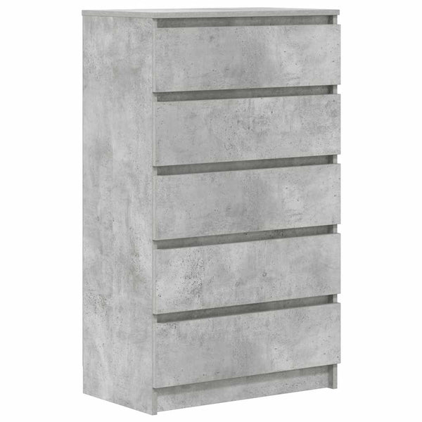 Betongraue Kommode Panaiti 60x36x103cm (Holz)