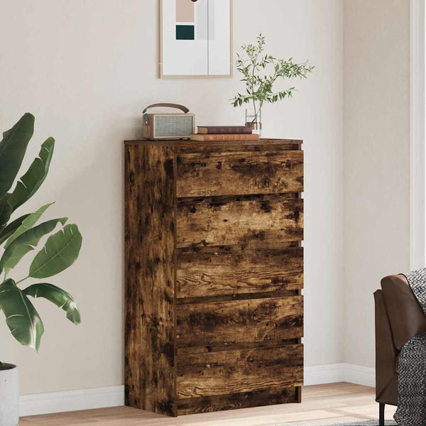 Räuchereichen-Kommode Panaiti 60x36x103cm (Holz)
