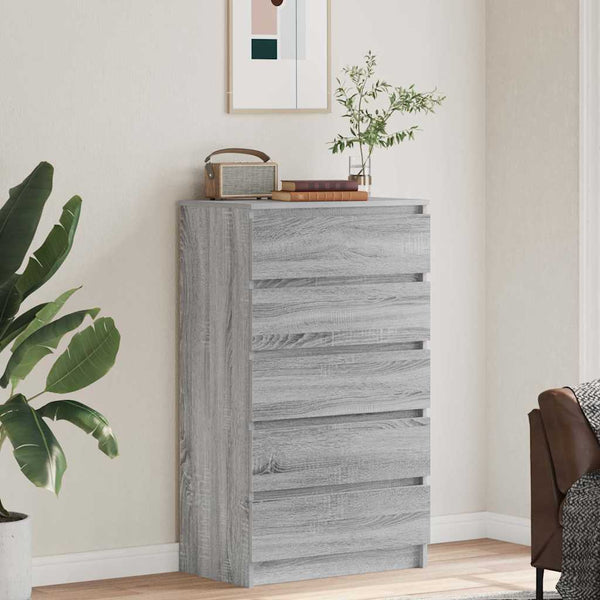 Graue Kommode Panaiti 60x36x103cm (Holz)