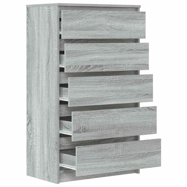 Graue Kommode Panaiti 60x36x103cm (Holz)