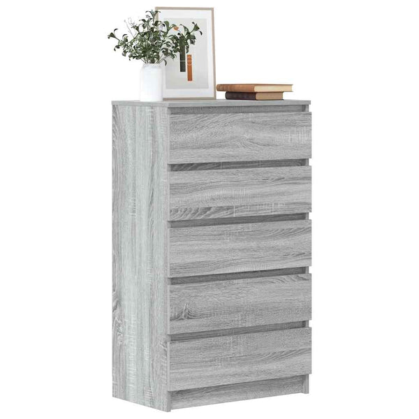 Graue Kommode Panaiti 60x36x103cm (Holz)