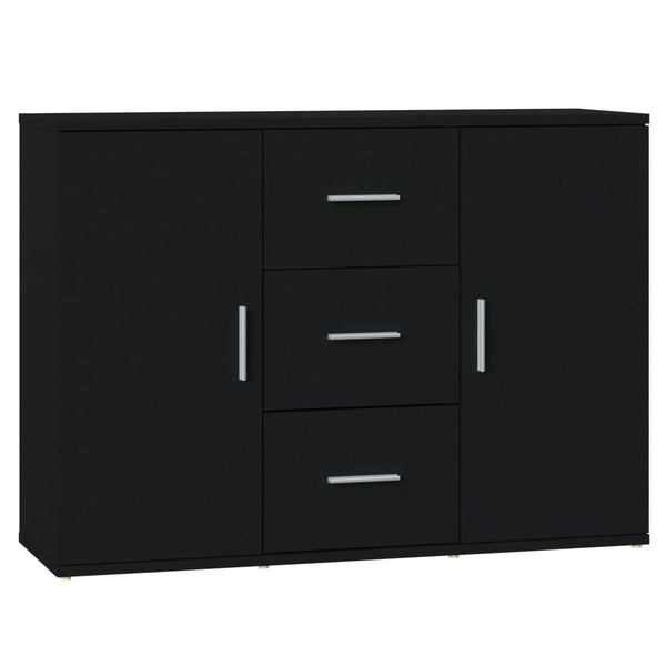 Schwarzes Sideboard Ra 91x29,5x65cm (Holz)