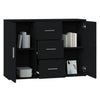 Schwarzes Sideboard Ra 91x29,5x65cm (Holz)