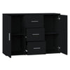 Schwarzes Sideboard Ra 91x29,5x65cm (Holz)