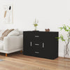 Schwarzes Sideboard Ra 91x29,5x65cm (Holz)