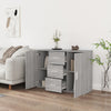 Graues Sideboard Ra 91x29,5x65cm (Holz)
