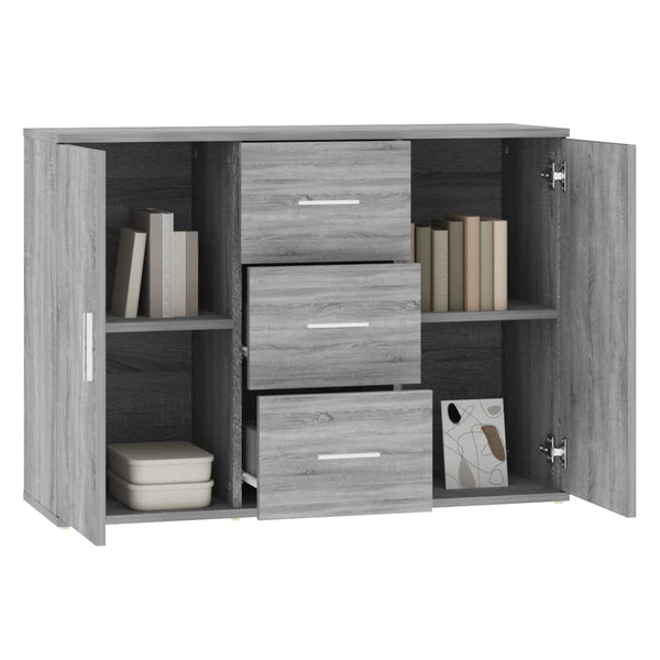 Graues Sideboard Ra 91x29,5x65cm (Holz)