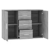 Graues Sideboard Ra 91x29,5x65cm (Holz)