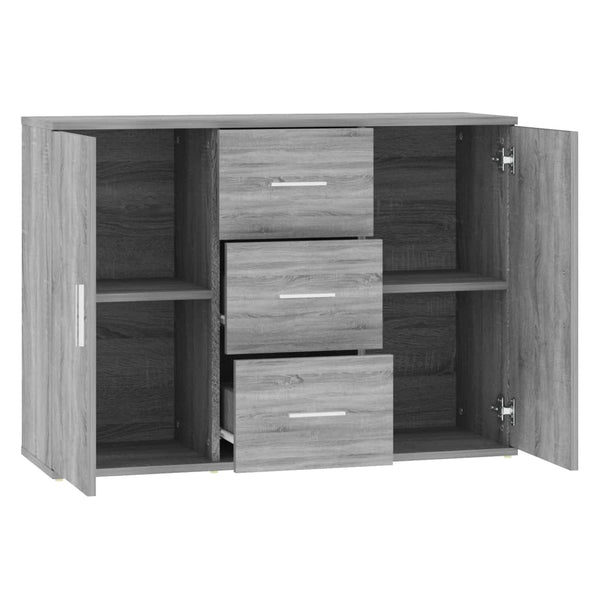 Graues Sideboard Ra 91x29,5x65cm (Holz)