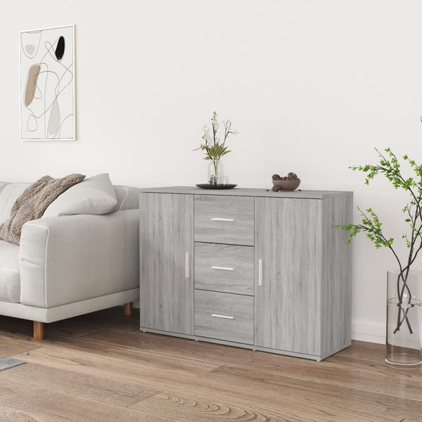 Graues Sideboard Ra 91x29,5x65cm (Holz)