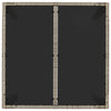 Grauer Gartentisch Gero 90x90x75cm (mit Glasplatte Polyrattan)