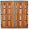 Grauer Gartentisch mit Holzplatte Gero 90x90x75cm (Polyrattan)
