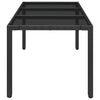 Schwarzer Gartentisch Gero 150x90x75cm (Polyrattan)