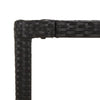 Schwarzer Gartentisch mit Glasplatte Gero 190x90x75cm (Polyrattan)