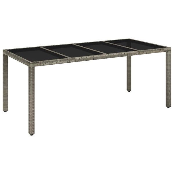 Gartentisch Gero grau 190x90x75cm (Polyrattan)